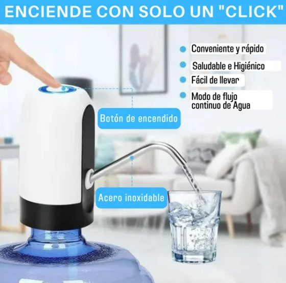 DISPENSADOR DE AGUA ELECTRICO Y RECARGABLE