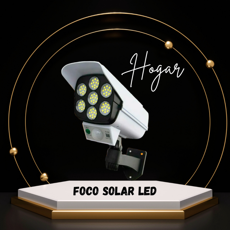 Foco Solar Led Tipo Cámara de Vigilancia